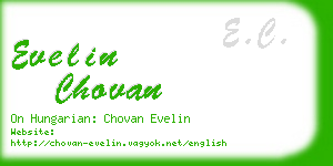 evelin chovan business card